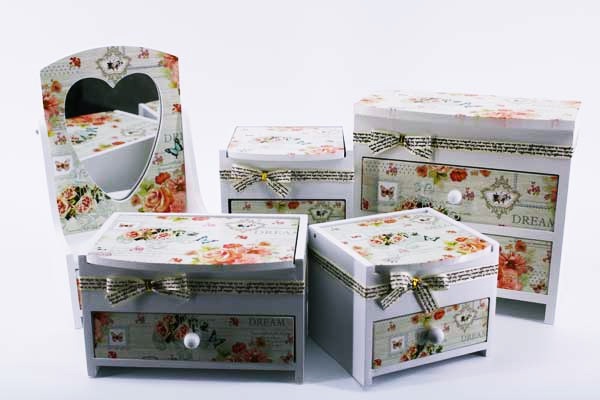 Кутия за бижута с две чекмеджета "Лавандула" Кутия за бижута с две чекмеджета "Лавандула"
